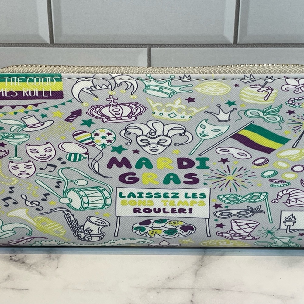 Mardi Gras Checkbook Wallet